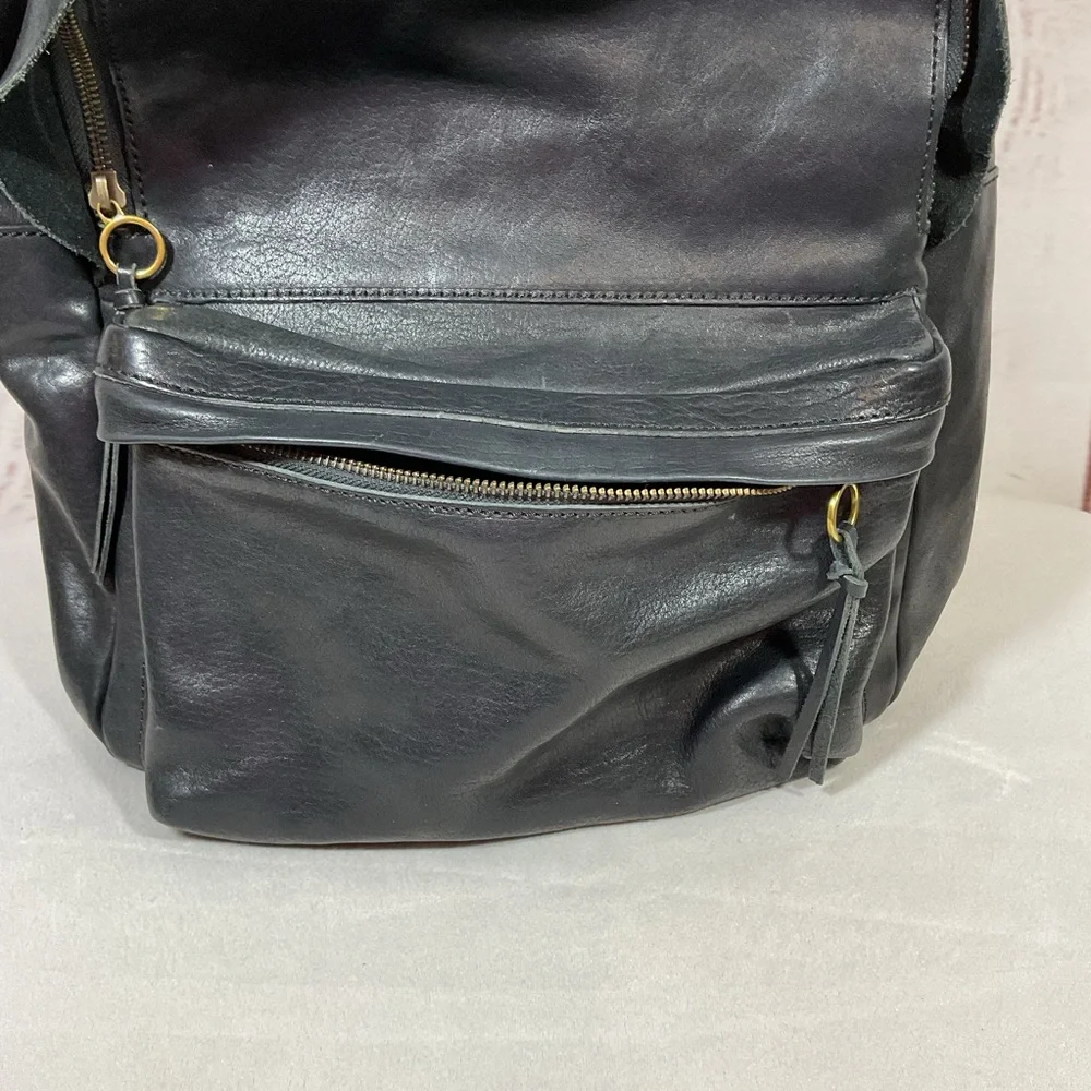 Madewell The Lorimer Backpack Black Italian Leather Minimalist Academia Preppy‎